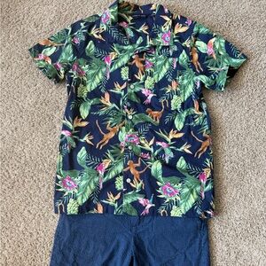 Janie and Jack Jungle Shirt and Shorts Set